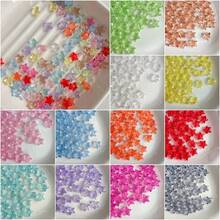 120pcs Multi-Color Transparent Five-Pointed Star Acrylic Beads, Loose Star Beads For Diy Bracelets, Necklaces, Earrings And Hair Accessories Handmade Crafts - Multicolor - View 12