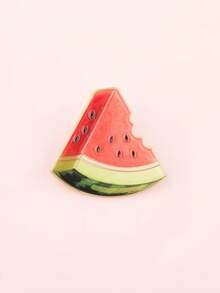 Fun Summer Cool Watermelon Pattern Brooch, Creative Bag & Clothing Decoration Badge - CZ3384-1 - View 2