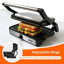 KEINVE 2-Slice Sandwich Maker, Electric Panini Press Grill With Non-Stick Coated Plates, Adjustable Temperature Control, 850W Fast Heating, Compact Design For Home Kitchen - US A Type Plug(110-127V) - View 5