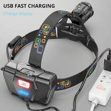 High Power Long Range LED Headlight Telescopic Zoom Headlamp Fishing Light Camping Flashlight - Star - View 8