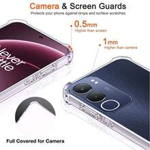 Compatible With Vivo Phone Case Transparent Anti-Drop Shell 1.5mm Thickened Air Cushion Airbag Case Full Coverage Anti-Collision High Definition Transparent Phone Protective Shell, Camera Lens And Screen Raised Protection Precise Cutouts Transparent Air Cushion Phone Case Four Corners Thickened Air Cushion Anti-Drop Shell - Clear - View 9