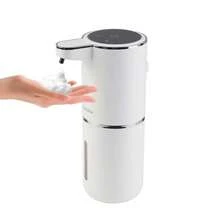 DONASIRA 1pc 380ML Capacity Light Display 4-Level Adjustable Foam/Liquid Control Type-C Rechargeable Electric Automatic Sensor Soap Dispenser Hand Soap Bottle Dish Soap Machine Shampoo Container, Suitable For Kitchen Bathroom - Multiple Colors - View 16