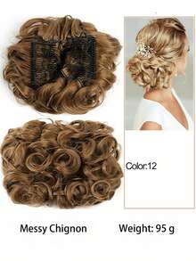 S-Noilite Synthetic Large Hair Claw Clip Curler, Women's Updo Hair Accessories, Hair Toppers, Top Hairpiece - Multicolor - View 29