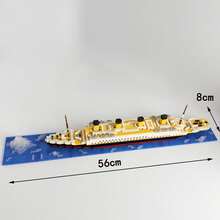 1800+ Piezas Bloques de Construcción de Barco Clásico, Juego de Modelo de Ensamblaje de Bloques de Construcción Mini ABS, Juguete de Rompecabezas DIY para Aliviar el Estrés, Regalo para Adultos - Multicolor - Ver 9