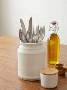 American Country Minimalist Style Tableware Organizer, Ins Style Thickened Sturdy Easy To Clean, Large Capacity Can Store Full Set Of Spoons, Forks And Knives, Suitable For Home Dining Table, Baking Countertop, Light Meal Shop Counter - Multicolor - View 4