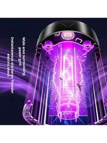 SOKANY USB Powered Mosquito Repellent Lamp - Purple Light, Desktop + Wall Mount Dual Use. UV Light Attracts Mosquitoes, 360° Wide Angle Silent Protection, Protects Sleep, Essential For All Seasons, Mosquito Repellent Device. - Black - View 7