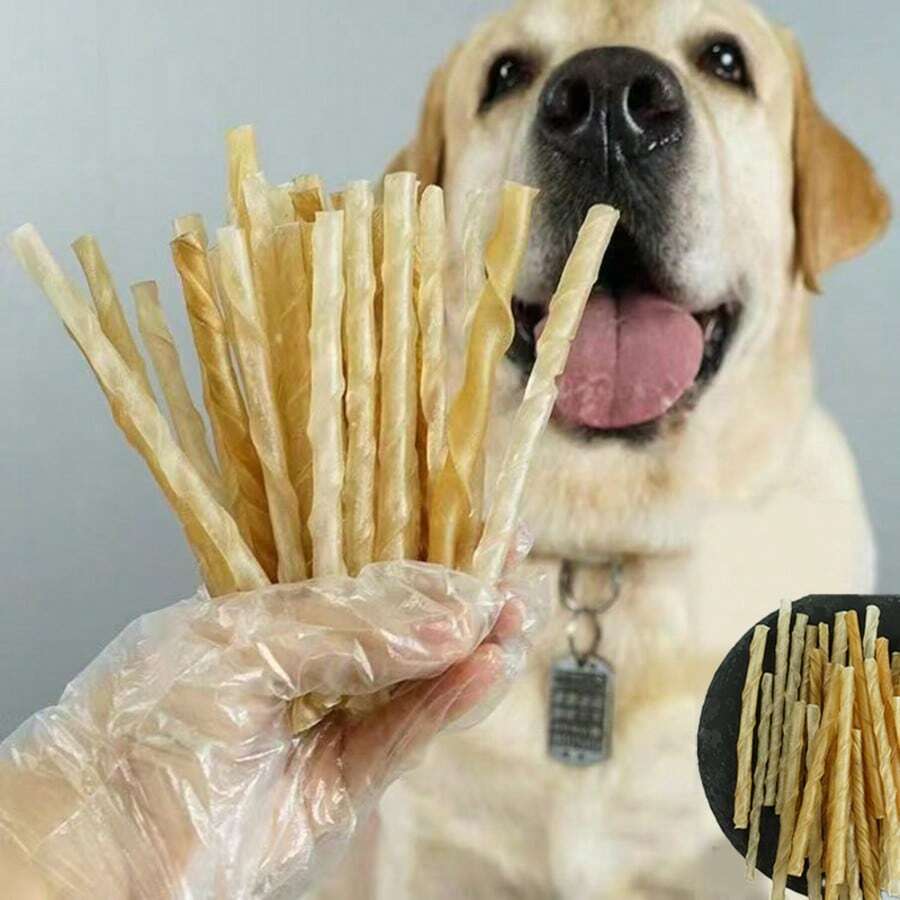 8件裝狗狗咬咬棒,互動式寵物玩具,耐咬耐用且持久,適合小型犬與中型犬 - 黃色 - 查看 1