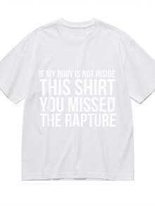 Rapture Christian Jesus Is Coming Back T-Shirt For Women Men Cotton Short Sleeve Crew Neck Graphic Top Tee - 白色 - 查看 1