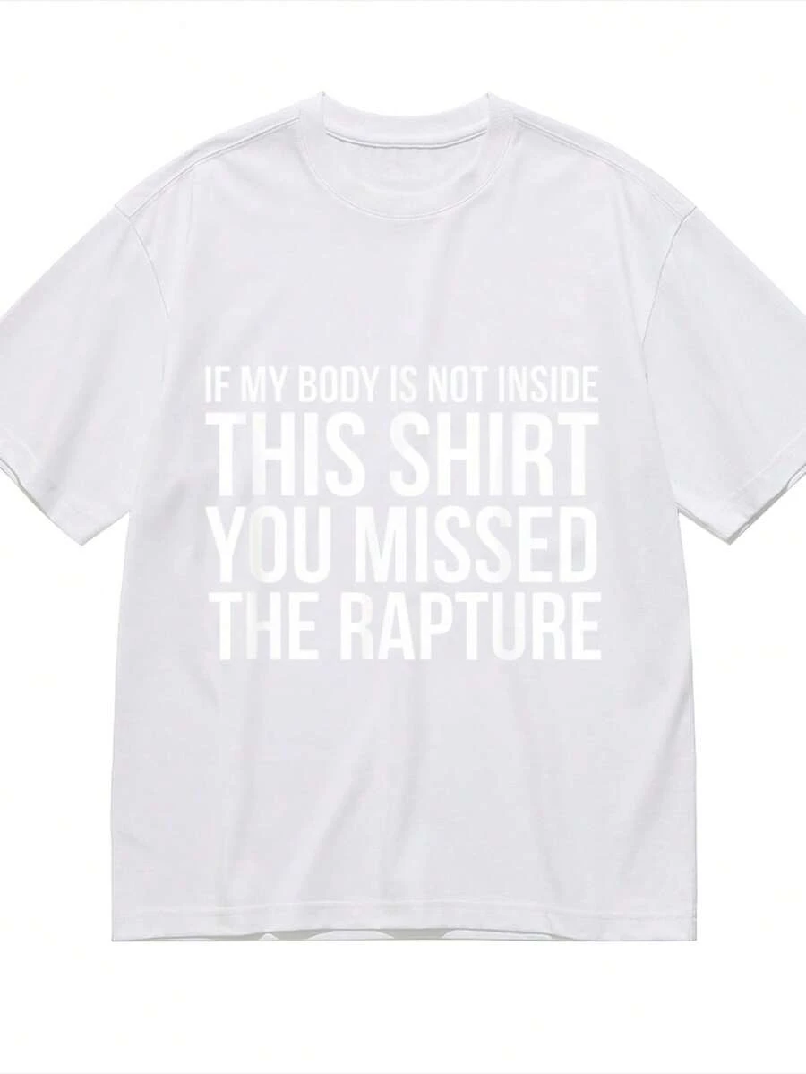 Rapture Christian Jesus Is Coming Back T-Shirt For Women Men Cotton Short Sleeve Crew Neck Graphic Top Tee - 白色 - 查看 1