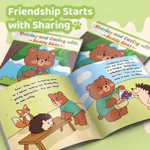 Buddy Bear 兒童閱讀遊戲書，培養日常習慣與社交技巧的故事系列，涵蓋穿衣服、收拾整理、分享、禮貌用詞與嘗試新事物 - 夥伴熊閱讀遊戲書 - 查看 8