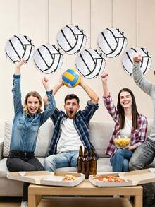 6 Stück Sport Papierlaternen, 7,87 Zoll Sport Hängende Papierlaternen, Fußball, American Football, Baseball, Basketball, Volleyball, Softball Laternen für Sport-Themen Party, Spiel, Geburtstag, Hochzeit, Brautparty Dekoration - Kugellaternen-Ornamente - Übersicht 9
