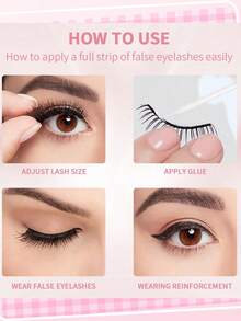 Eyelash Glue, Clear And Firm After Drying, Suitable For Daily Use False Eyelash Tool, Convenient Set For Travel Essentials - White - View 8