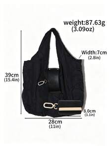 Foldable Keychain Shopping Bag, Large Capacity Reusable Portable Shopping Bag, Suitable For Travel, Supermarket Shopping, Beach And Daily Use,Bedroom Room Decor,Back To School - Multicolor - View 8