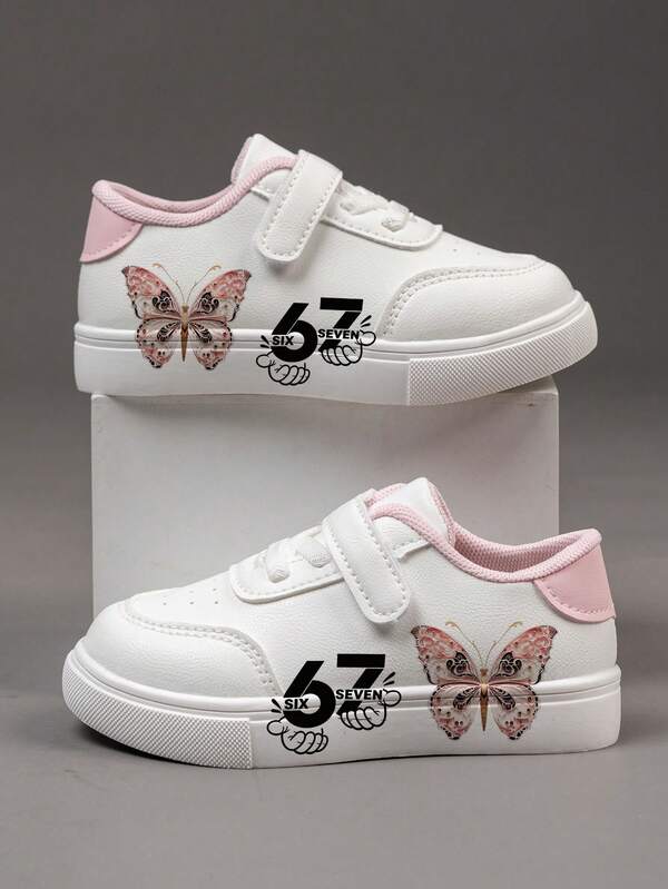 1 Pair Cheap And Fashionable Shoes, Casual Sports Children's Shoes, Durable Basketball Shoes, Suitable For Daily Wear And Outdoor Activities, Christmas Gift, Outdoor Play Shoes, Fun Design Shoes, Cartoon Print Shoes, Breathable Fabric Shoes, Flexible Sole Shoes, Children's Sports Shoes, Sneakers, Holiday Gift, 2D Flat