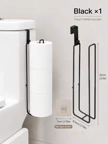 Modern Style Toilet Paper Holder Above Toilet, Durable Metal Hanging Roll Storage Rack, 3-Roll Capacity Bathroom Storage Rack, Drill-Free Toilet Paper Holder, Iron Bathroom Paper/Towel Rack, Towel Hanging Rack, No Drilling Required On Wall, Suitable For Kitchen And Bathroom Storage, Bathroom Storage Accessories, Simple No-Installation Toilet Paper Holder. - Multicolor - View 13
