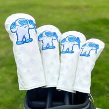 1pc Snow Ape Pattern Golf Club Head Cover, Protective Accessory, Suitable For Men And Women Golf Enthusiasts,#Color:Hybrid - Multicolor - View 1