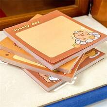 4PCS ,50 Sheets Each,Cute Capybara Cartoon Sticky Notes , Square Memo Pads With Adorable Capybara Design School Supplies - one-size - View 4