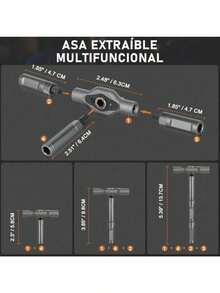 42 en 1 Juego de Destornilladores Magnéticos con Mango Trinquete Desmontable S2 Acero Ideal para Muebles Computadoras Bicicletas Reparaciones y Proyectos DIY en el Hogar Regalos para Hombres - Multicolor - Ver 6