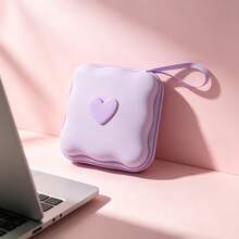 Heart-Shaped Data Cable Digital Accessories EVA Hard Shell Storage Bag, Easily Store Earphones, Charging Cables, CCD Cameras, Shock-Proof And Drop-Resistant Hanging Rope Design, Portable And Compact, Student/Worker Digital Organizer, Say Goodbye To Messy Desktops, Super Convenient For Travel And Commuting - Multicolor - View 14