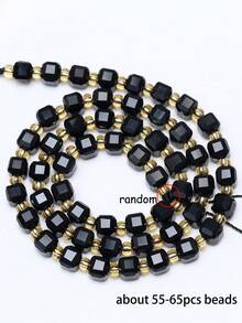 Natural Stone Colorful Faceted Square Beads, Faceted Square Loose Spaced Beads For Jewelry Making Diy Unique Bracelets, Necklaces, Earrings Crafts - Multicolor - View 36