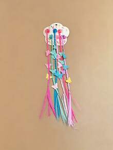 Cute Faux Braided Hair Clips For Girls, Niche Princess Style Colorful Small Claw Hair Clips - Multicolor - View 6