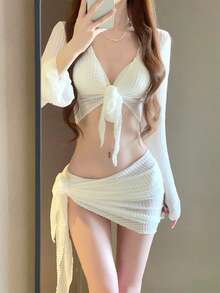 Women Bikini Sets - White - View 1