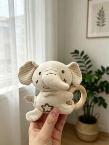 1pc Unisex Animal Hand Bell, Built-In Bell, Baby Grasping Training Toy, Suitable As Newborn Gift - Multicolor - View 7