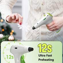 Narbell 4V Cordless Glue Gun, 12s Fast Preheating Glue Gun, Type-C Rechargeable With 2000mAh Battery, 7mm*30 Glue Sticks, Smart Shut-Off, Ideal For DIY/Handmade Projects/Repair - Light Grey - View 3
