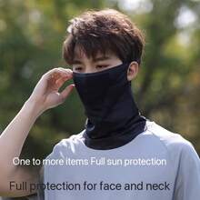 UV Protection Face Mask/Neck Gaiter UPF 50+ Reusable Sun Protection Mask Breathable Ice Silk Neck Guard For Golf, Hiking, Running, Cycling, Outdoor Sports, Summer Ear Loop Men's Sun Protection Mask Neck Guard Full Face UV Protection Ice Silk Cycling Fishing Outdoor Neck Gaiter Mask - Multiple Styles - View 2