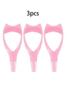 3-In-1 Mascara Applicator, Mascara Guard Tool, Eyelash Helper, 1pc Reusable Makeup Assistant, Suitable For Beginners To Perfectly Apply Mascara And Eyeliner, Create Natural Non-Clumping Lashes, Mascara Guard Applicator With Eyelash Separator And Eyelash Tweezers, Suitable For Girls. 1/3pcs - Multicolor - View 9
