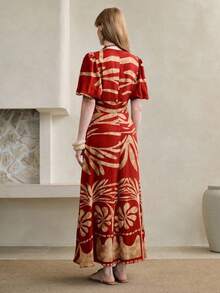 Women Midi Dresses - Navy Blue - View 4