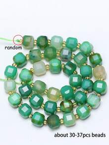 Natural Stone Colorful Faceted Square Beads, Faceted Square Loose Spaced Beads For Jewelry Making Diy Unique Bracelets, Necklaces, Earrings Crafts - Multicolor - View 26