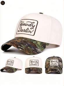 1pc Washed Distressed Cotton Ponytail Baseball Cap, Hollow Top High Ponytail Friendly, Adjustable Back UV Protection Hat, Women's Daily Street Vintage Style - Multicolor - View 6