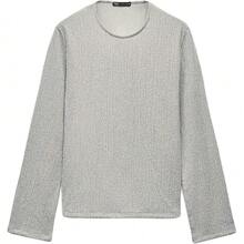 ZARA Sweatshirts Women's Crew Neck Moderate Grey - 灰色 - 查看 1