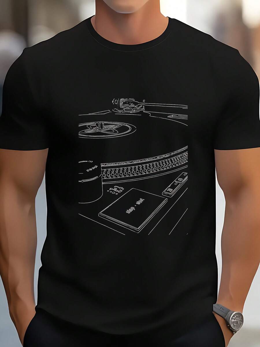 T-Shirts für Herren - Schwarz - Übersicht 1