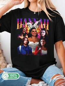 Vintage Hannah Wells Off-Campus Briar Uni Bootleg Rap Style T-Shirt, Gift For Fans... - 黑色 - 查看 1