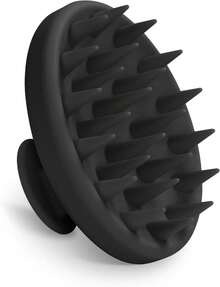 Silicone Scalp Massager, Scalp Scrubber For Hair Growth With Soft Bristles, Scalp Exfoliator Brush Dandruff Removal Shampoo Brush For Wet Dry Scalp Care (Black) - Black - View 1