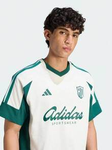 Adidas Men's M LUX TIRO T SC Short Sleeve Knit Collarless T-Shirt TKS5052 - Green - View 5