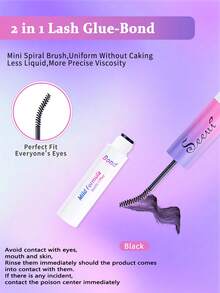 1pc 2-In-1 Eyelash Extension Glue Set, Includes Bond 5ml And Seal 5ml, With Tweezers, Strong Long-Lasting Waterproof, Suitable For DIY Eyelash Extension, All-Day Wear, Cluster Eyelash Glue - Redwood - View 5