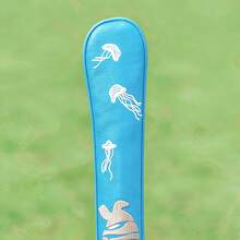 1PC Marine Life Embroidered Golf Alignment Stick Cover, Premium PU Golf Direction Rod Sleeve, Durable Golf Training Accessory For Men & Women - Multicolor - View 7
