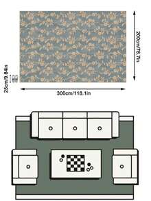 1件法式古典奢華清新花卉印花長方形柔軟仿羊絨可機洗地毯，適用客廳、臥室、玄關、浴室、走廊、陽台、廚房，室內/室外四季通用大尺寸地墊，家居裝飾 - 彩色 - 查看 14