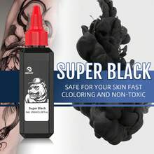 DQFART 100ml/3.38oz 大容量黑色紋身墨水，深黑色紋身顏料，易於塗抹，持久，溫和配方，適合紋身藝術家和初學者 - 彩色 - 查看 8