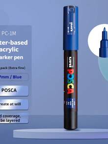 1pc UNI PC-1M 0.7mm Acrylic Fiber Tip Poster Marker, Waterproof, For Students, Office, Painting, Art, Back To School - PC-1M 0.7mm - View 19