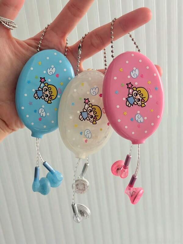 Cute Mini PVC Dipped Coin Purse Soft Rubber Wired Earphone Storage Bag Pendant