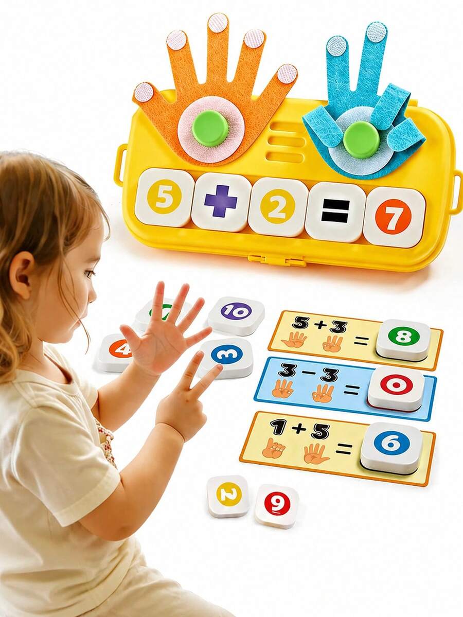 Children's Early Education Finger Smart Toys Teaching Aids. Children's Mathematics Palm Teaching Aids Toys For Addition And Subtraction Math Games. - Multicolor - View 1