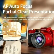 5K Ultra HD 數位相機 64MP 16倍數位變焦 AF 自動對焦 防手震 Type-C 充電 便攜式隨手拍相機 適合 Vlog、攝影、旅行、兒童與初學者(不含記憶卡)內建電池:1200mAh - 查看 7