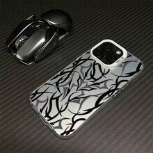 Thorn Stripe Case Suitable For Apple 16 Pro Max,  15 Pro, High-End 14 Pro, Personalized 17, Cool - 彩銀殼-白色-荊棘條紋 - 查看 1