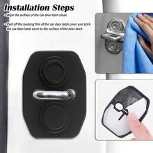 YGDMD 4PCS Universal Silicone Car Door Latch Covers,New Silicone Door Latch Protective Cover With 3 Layers Of Shock Absorption For Protection &Amp; Noise Reduction,Soft Car Doors Strike Protector - ColorA - View 6