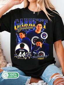 Camiseta pirata de los 90 de Garrett Graham de los Briar University Hawks, regalo para aficionados al hockey sobre hielo. - Negro - Ver 1