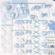 Colorful Accessories Set Series: Lace Trim Card Holder Decoration DIY Support Bag Handmade Accessories Materials, Push-Live/Push-Live Peripheral, Otaku Life, Cute Cat And Rabbit Shapes, New Semester Stationery, Student Supplies - A - View 8